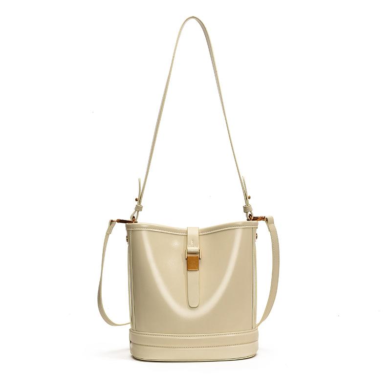 

Винтажная однотонная глянцевая сумка-ведро, новая зимняя текстурированная сумка большой вместимости, сумка через плечо