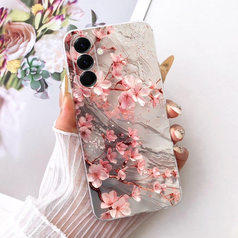 Case For Samsung Galaxy A37 5G Cover SM-A376B Popular Flower Soft Slim Silicone Cover For Samsung A57 A17 2025 A576B A176B Funda