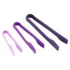 3 PCS Multifunctional Plastic Bread Tongs Food Clamps for Home Bakery (Purple)