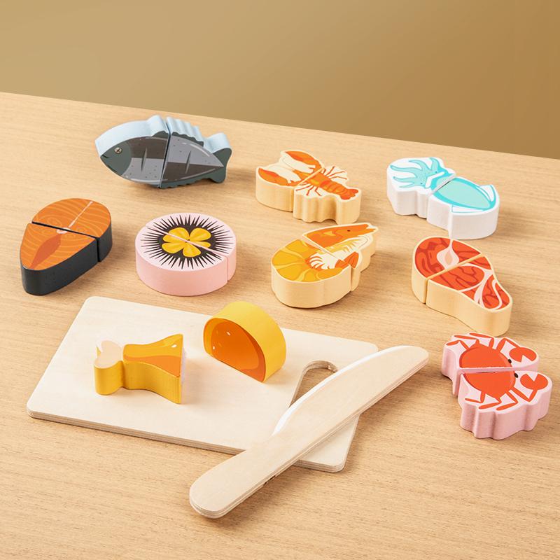 Children's Home Bread Desserts Baking Fruit Food Joyful Simulation Wooden Kitchen Food