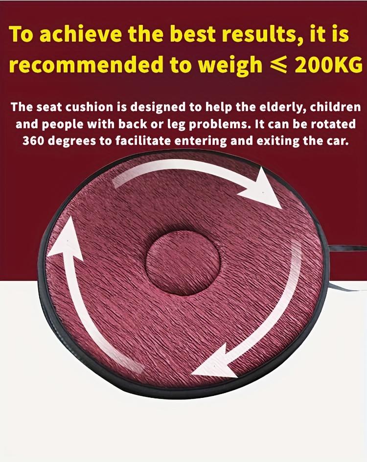 [1pc Rotating Car Seat Cushion] 360 Degree Rotating Car Seat Cushion Multifunctional Mobile Seat Cushion