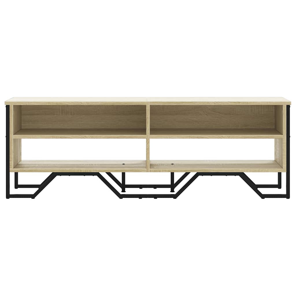 TV Stand in Sonoma Oak Finish 122 x 34 x 41 cm Particleboard