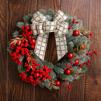 New Arrival Christmas Wreath for Home Decor, Christmas Garland for Front Door Decor, Xmas Tree Decorations, New Year's Decorations