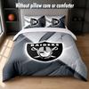 Set Biancheria da Letto Design Las Vegas Raiders 1 Copripiumino + 2 Federe Morbido Traspirante Biancheria da Letto per la Casa