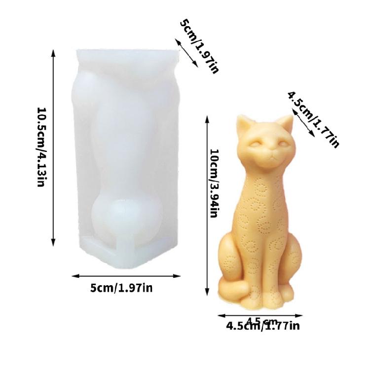Multipurpose 3D Lovely Cats Flexible Silicone Mold Portable for Resin and Plaster Art Projects and Special Gifts