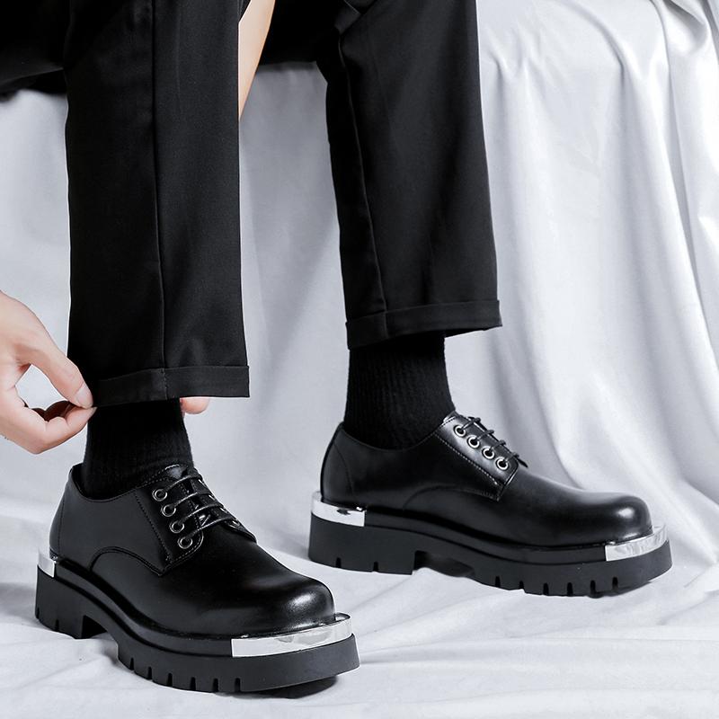 Lederschuhe für Herren Echtes Leder Schuhe in großer Größe Hochwertige Designer Formelle Plateau-Freizeitschuhe Business