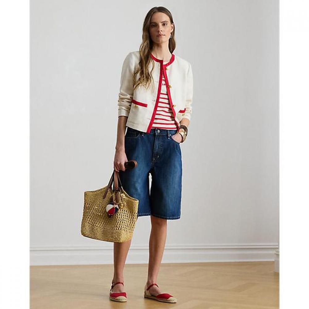 Lauren Ralph Lauren Denim Wide Leg Bermuda Short Wmlrshos7620092400 0