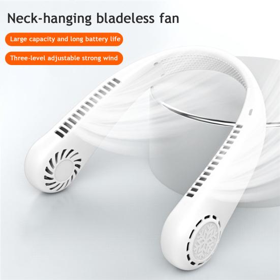 Neck Fan, Lightweight Bladeless Hanging Portable Fan, Hands Free Fan 3 Speed Adjustable Design, Long Battery Life Personal