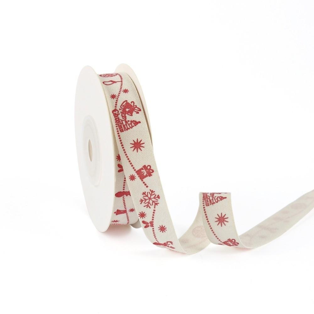 Christmas Print Christmas Ribbon 10 Yards Christmas Craft Ribbon  Gift Packing