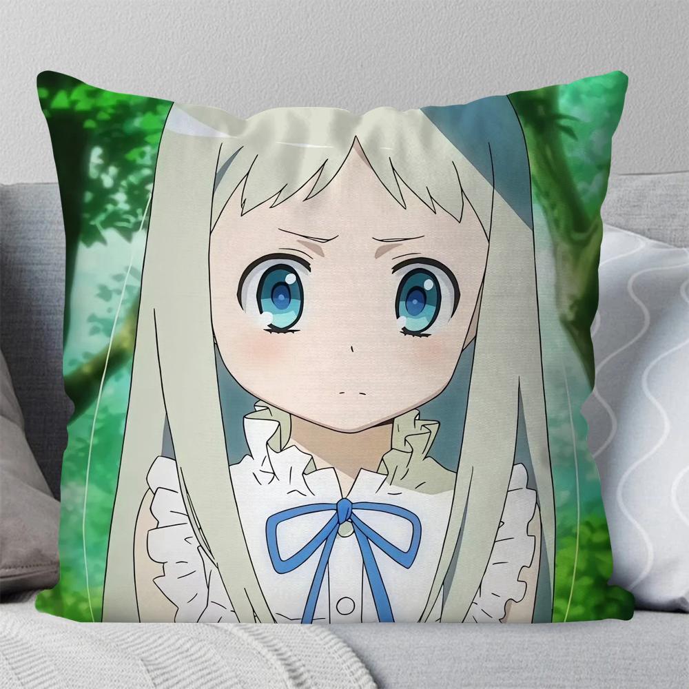 Honma Meiko Animation Secret Base Pillow Case Square Pillow Bedroom Sofa Leisure ComfortCar Living Room Home Decoration 40X40