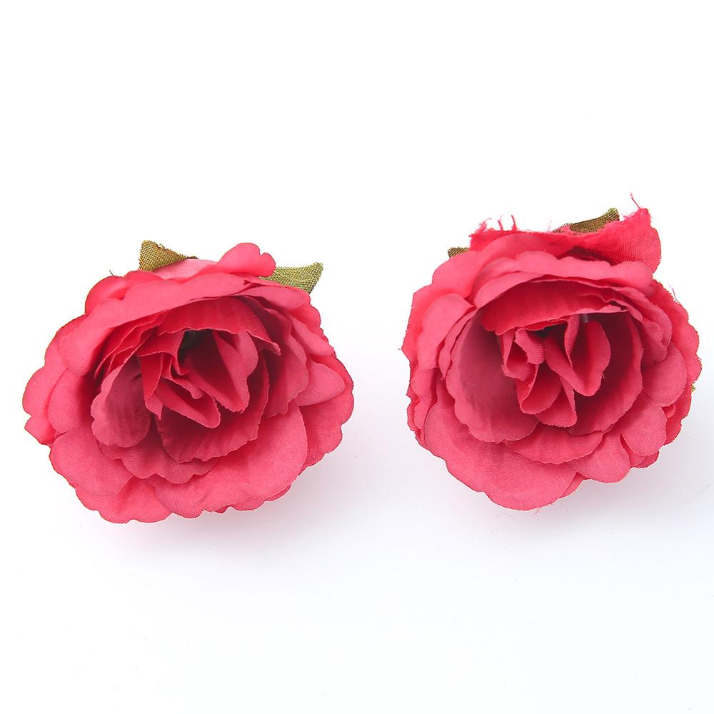 10/20Pcs Artificial Flower Heads Home Room Decoration Bridal DIY Flower Wreath Craft Handmade Gift Box Wedding Decor Accessories