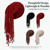 Faux Braid Dreadlock Beanie Knitted Braided Wig Hat Colorful Faux Braid Hat  Daily Outing