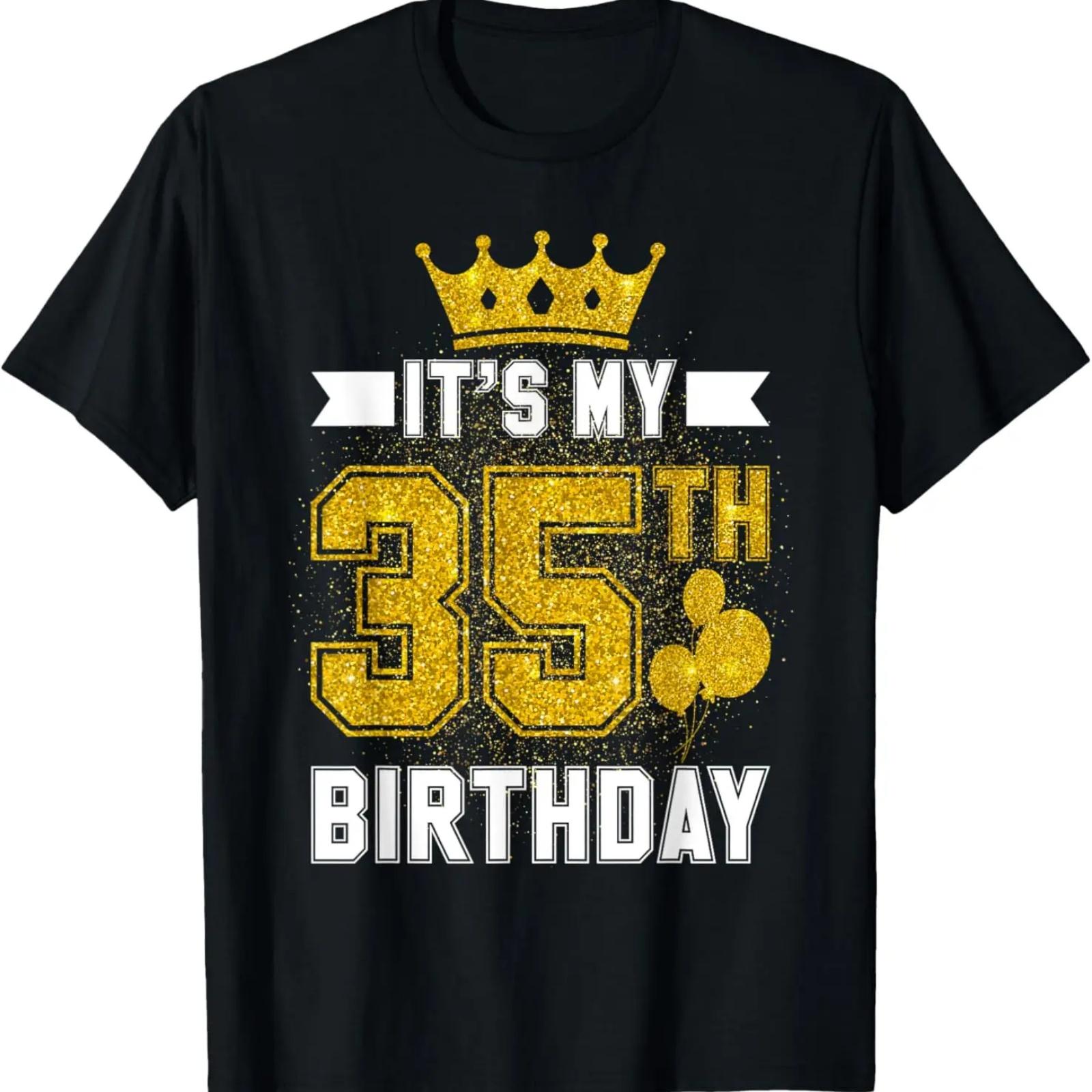 

It s My 35th Birthday Party Bday 35 Years Old Men And Woman T-Shirt XXXXXL чорний