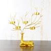 Iron Deer Candle Holder Christmas Decors Metal Wedding Candlesticks for Desk