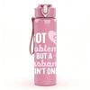 1PC 100 Problems Husband Quote Print 750ml Color Plastic Sports Water Bottle Leakproof Flip Straw Lid Suitable for Sports Office Home Use
