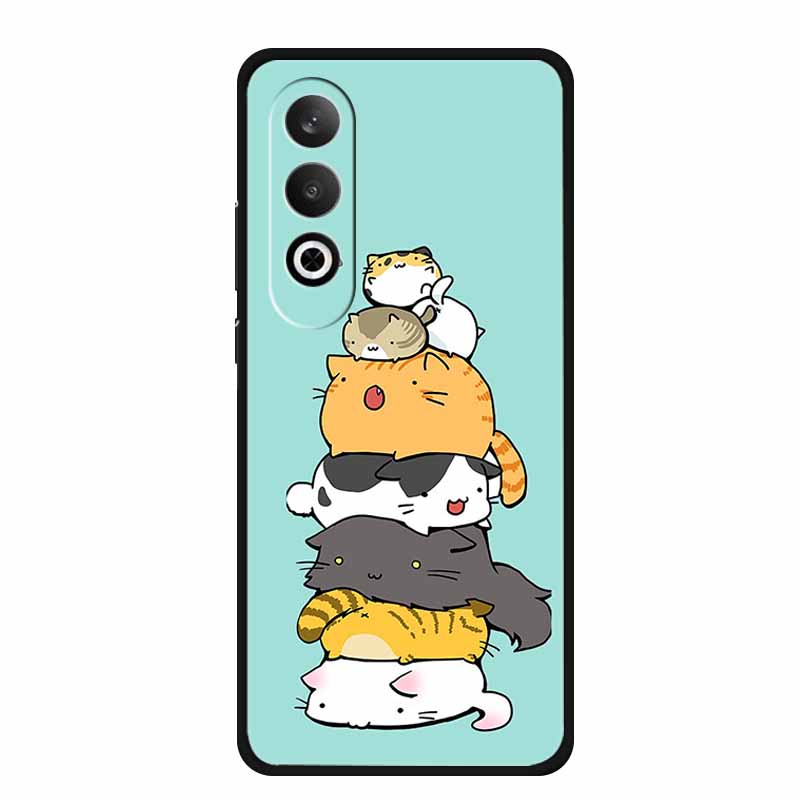 Für OnePlus Nord CE4 Hülle Weiche Schwarze Silikonhüllen Abdeckung für OnePlus Nord CE 4 5G Cartoon Tier Funda 6.7" 1+ Nord CE4 Abdeckung
