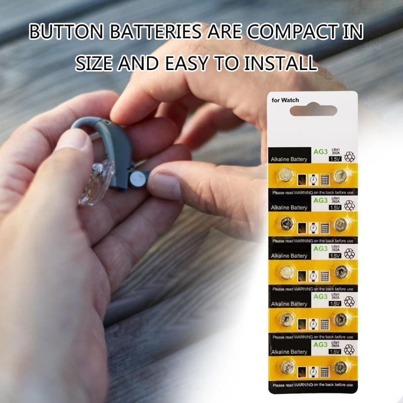 10PCS/20pcs AG3 LR41 736 Button Coin Cell Batteries 1.5V Coin Cell Batteries For Watches, Calculators, Toy Power Supply