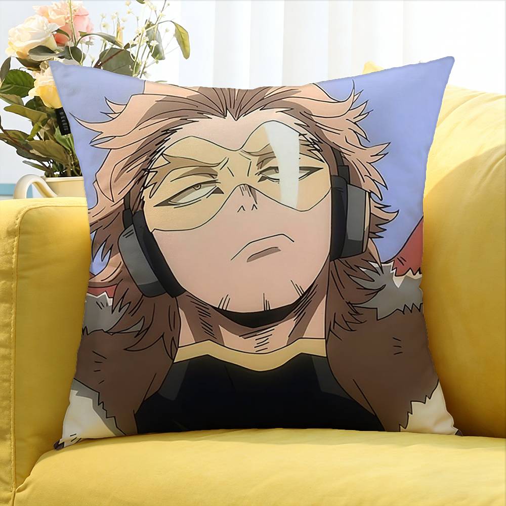 My H-Hero Anime Hawks   Various Sizes Square Pillow Case For Car Home Bedchamber Decor