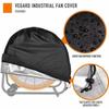 Industrial Outdoor Fan Cover Oxford Fabric Silver Coated Waterproof Uv Dust Proof Universal Fit Heavy Duty Protective Case