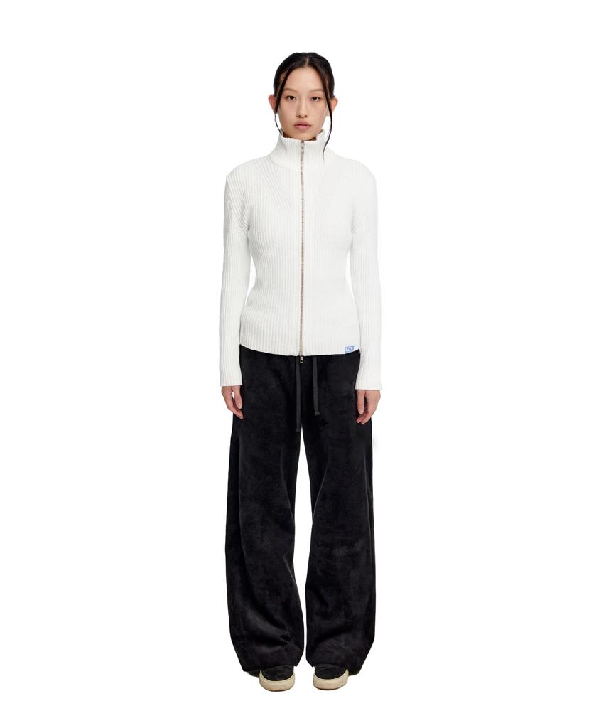ERA Women Slim-Fit Zip-Up Sweater - White