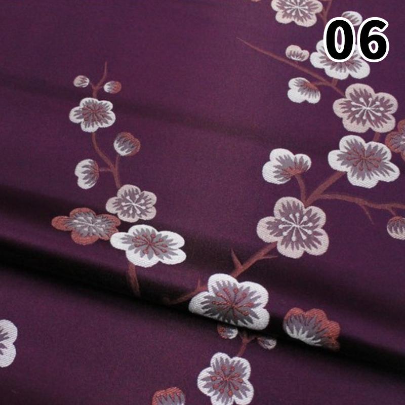 100x75cm Chinesischer Stil Jacquard Brokatstoff Pflaume bedrucktes Tuch für DIY Nähen Mongolische Robe Antikes Bühnenkostüm
