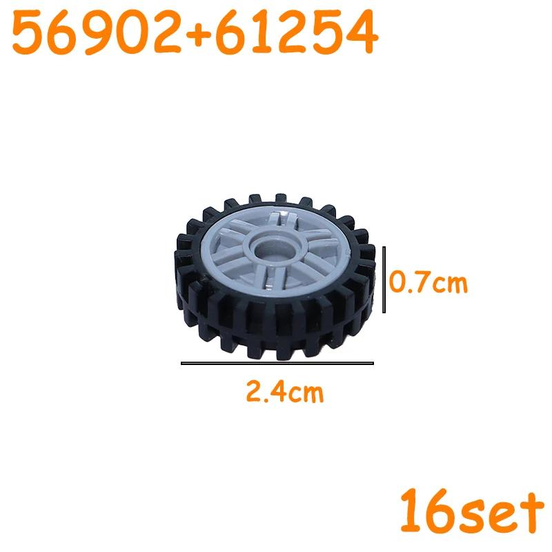 Technical Tire Wheel Car Truck Wheels Hub Bricks MOC Motorcycle Tyre & Rim Building Blocks 56145 44309 86652 3 15038 23798