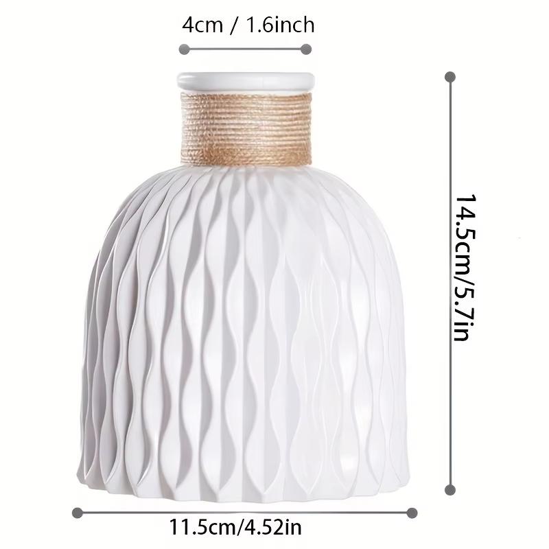 1/2Pcs Water Ripple Vase Rope Plastic Flower Pot Arrangement Modern Nordic Style Home Living Room Desktop Decoration Ornament