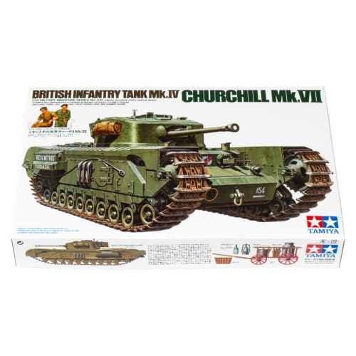 Tamiya 1/35 Military Miniature Series No. 210 British Army Infantry Tank Churchill Mk. VII Plastic Model 35210