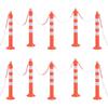 Day and Night - Day and Night Traffic Control Bollards 10 Pcs with PE Chain 75 Cm