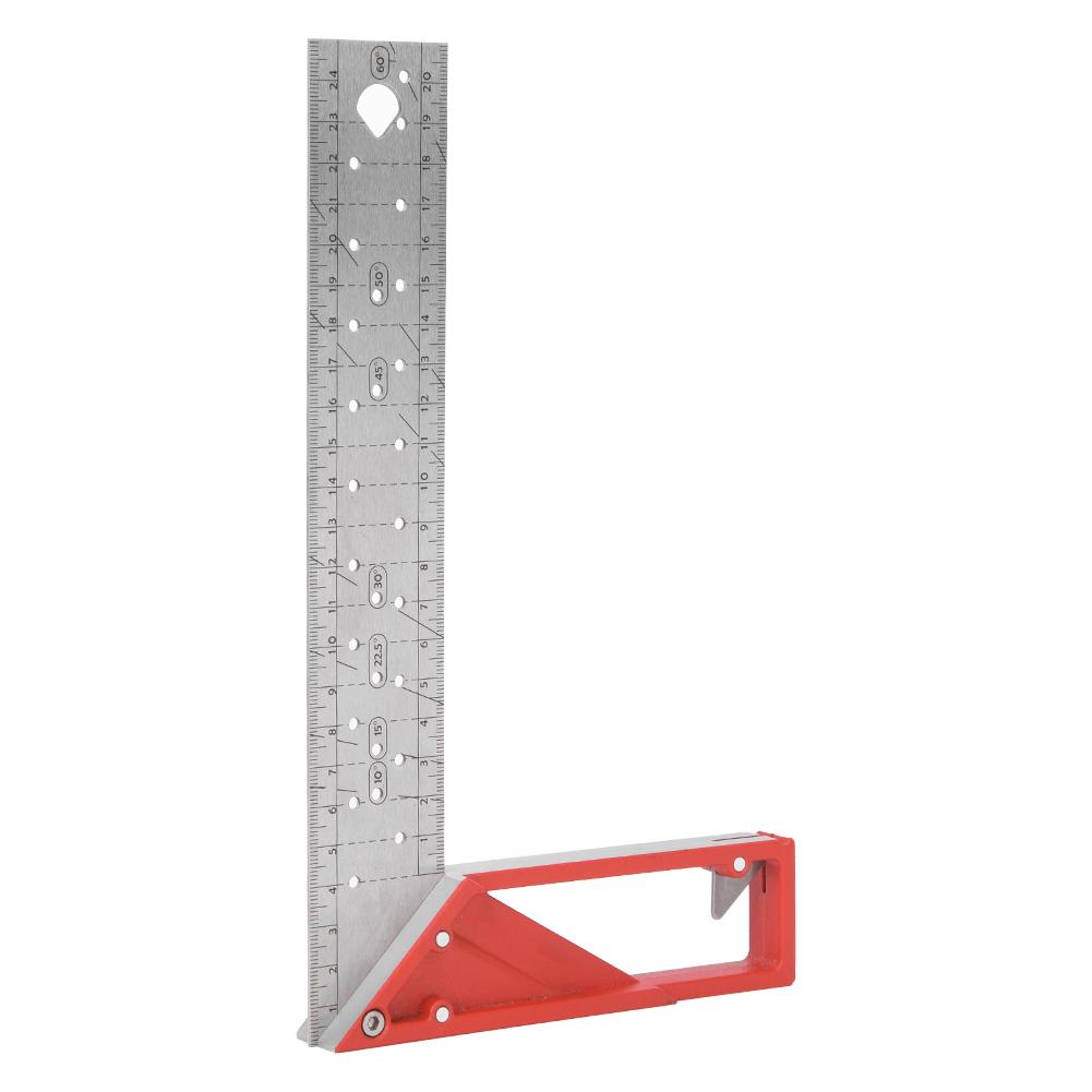 

Квадратная линейка из нержавеющей стали для деревообработки 45 градусов 90 градусов столярный инструмент с несколькими углами(40CM )