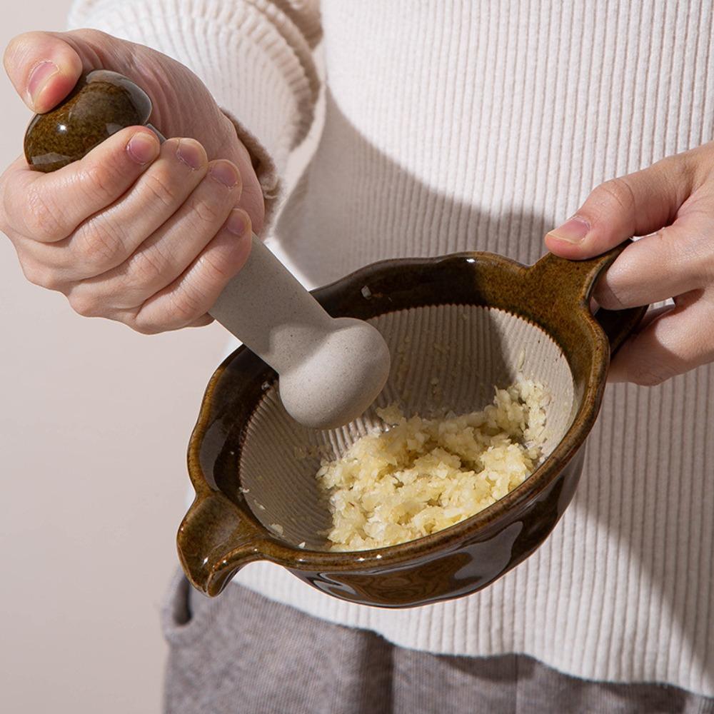 Manual Baby Food Milling Bowl Vintage Garlic Grinder Kitchen Gadgets Wasabi Grinding Bowl Grinder