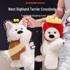 West Highland Terrier Plush Backpack & Crossbody Bag - Cartoon Toy for Kids' Birthdays