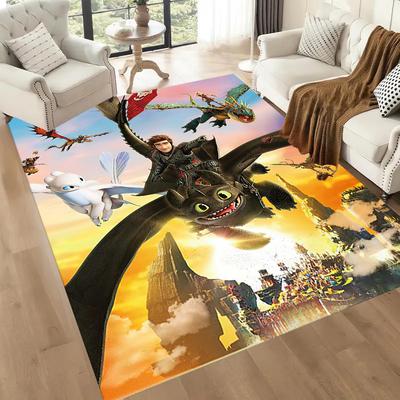Dragon Riders Adventure Square Rugs Are a Great Choice for Living Rooms, Bedrooms, Home Décor, and As Gifts.