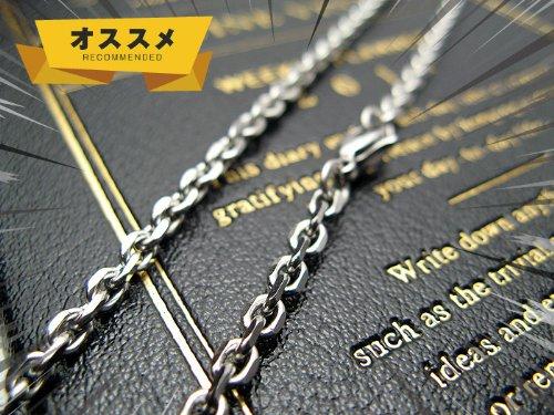 MA Street Style Thick Long Necklace Anchor Cut Stainless Steel Chain [Silver One] [3mm 70cm] Men's
