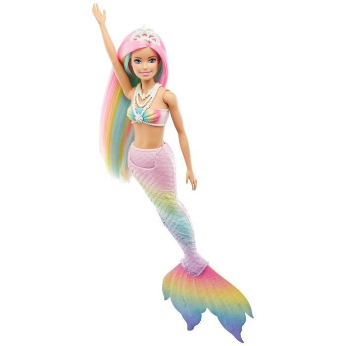 Barbie - Sirène Magique Arc-en-Ciel - Poupée - Dès 3 Ans