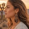 Ethnic Feather Dangle Earrings Bohemian Dangle Women's Earrings Long Tassel Earrings  Daily Wear