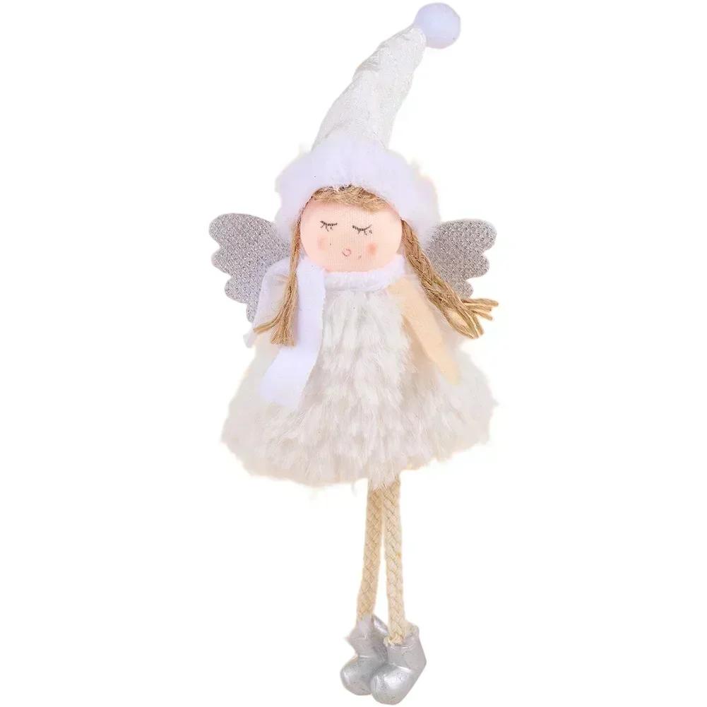 Creative Tree Ornament Christmas Angel Ornament Charming Girl Figure Delicate Fabric Material Easy To Hang Ornament