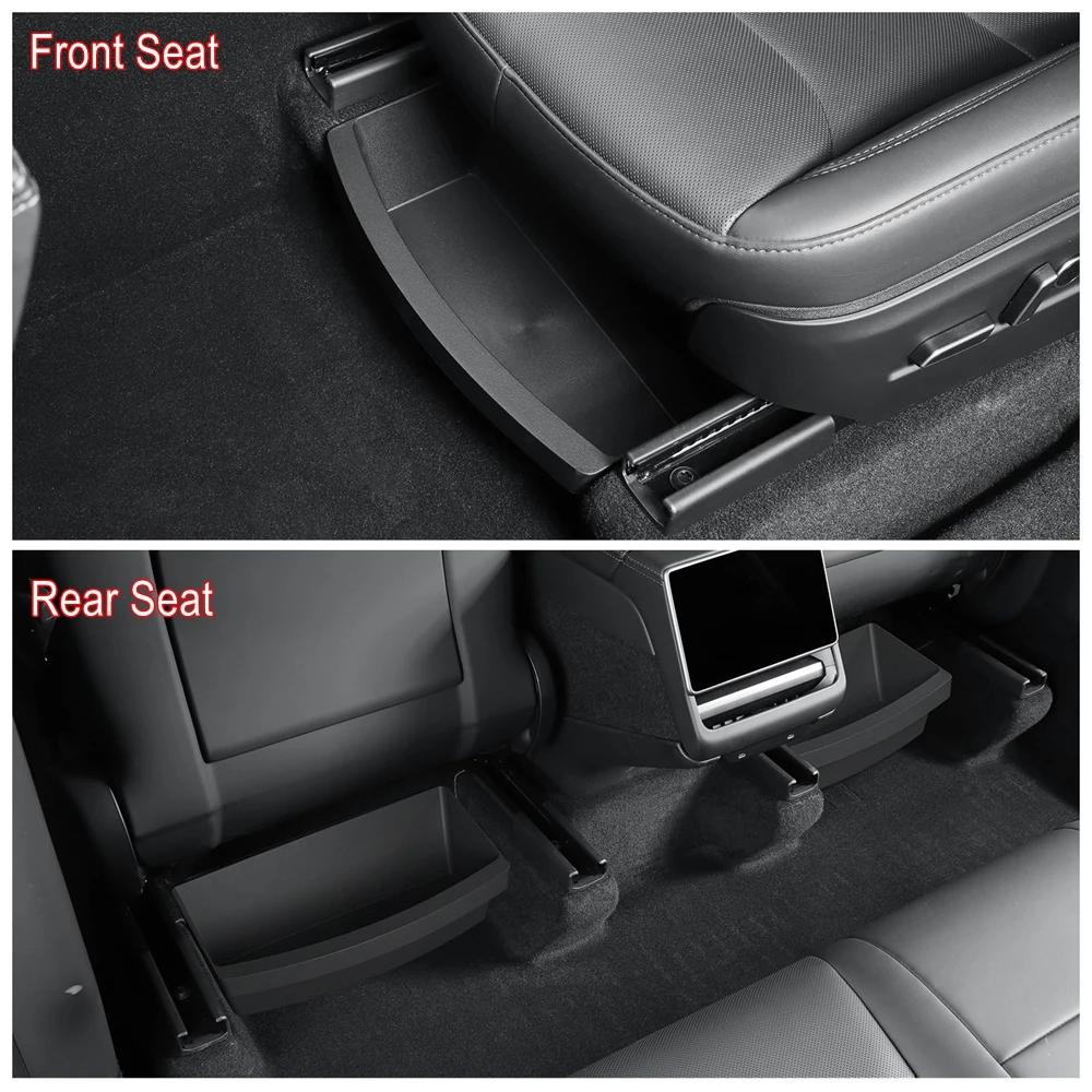 for Tesla Model Y Juniper/Launch 2025 Under Seat Storage Box Accessories Drawer Type Organizer Storage Front Seat Lower Box Case