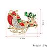 Women Delicate Christmas Style Santa Sleigh Design Brooch Perfect Wear Decoration