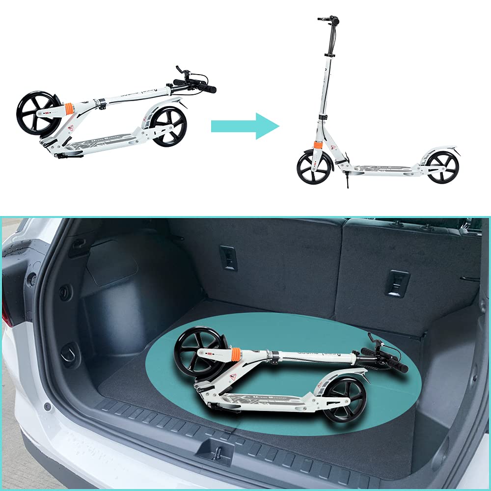 Trotinetă MEICHEPRO Kickboard Kickboard 20CM cu anvelope mari, pliabilă, reglabilă pe 4 niveluri, cu curea de transport pentru copii/adulți acoperiți de asigurarea PL