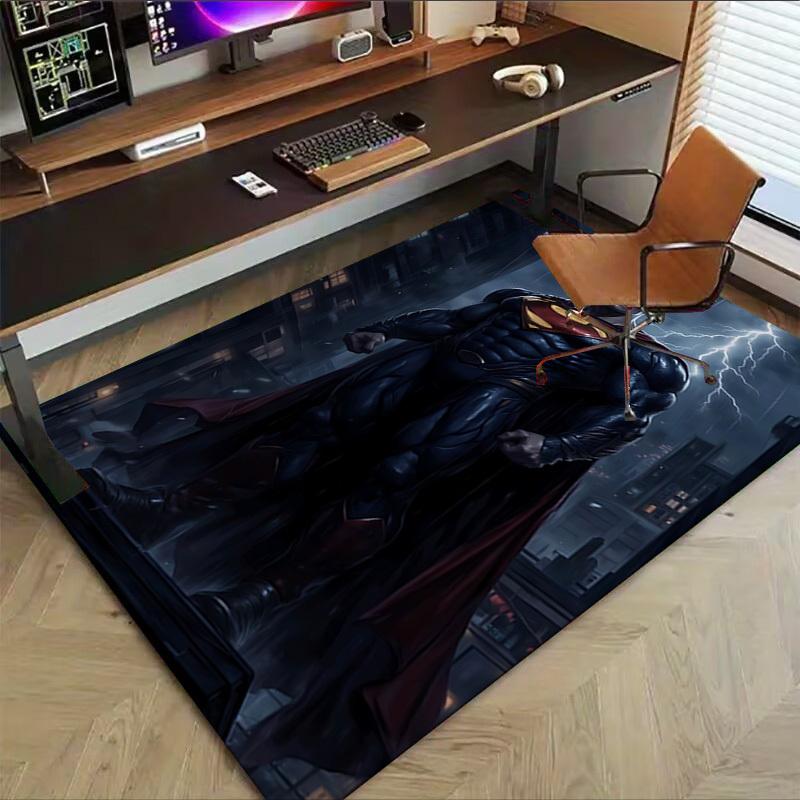 1pc Superman Lightning Carpet, for Home & Office Decor, Desk Chair Carpet, Festive GiftL1419