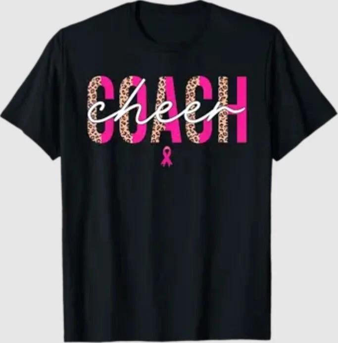 

Football Cheer Coach Pink Ribbon Breast Cancer Awareness T-Shirt M