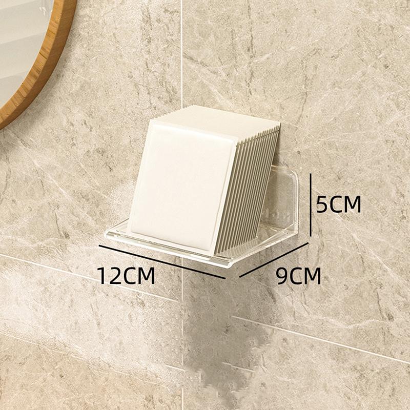 Bathroom Vanity Table Organizer Wall Shelf Home Storage Rack Skin Care Cosmetic Cotton Display Storage Holder Punch-Free