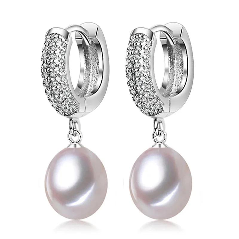   Natural Freshwater Big Baroque Pearl Drop Earrings 925 Sterling Silver Party Wedding Jewelry Gifts For Women Wholesale