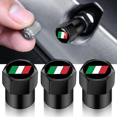 4 STÜCKE Universal DIY Auto Rad Reifen Luftventilkappen Schaft Autoaufkleber Für Autos Motor Autozubehör Dekor Geschenk ,Für Italienische Form