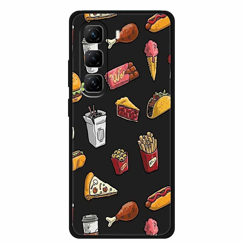 For Infinix Hot 60 Pro+ Case Cool Cartoon Soft Silicone TPU Black Cover For Infinix Hot 60 Pro Plus ShockProof Phone Case X6886