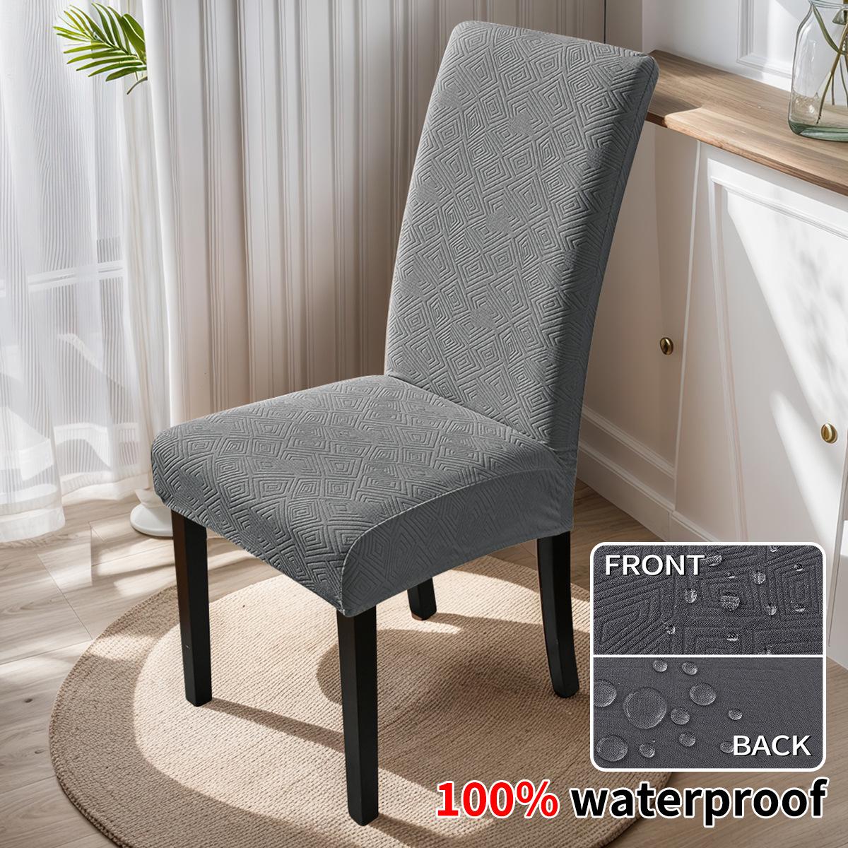 

Водонепроницаемый эластичный жаккардовый чехол для стула с высокой спинкой с ламинацией ТПУ (240 г/м2) M (Height 45-60cm)