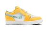 Jordan Air Jordan 1 Low Alt SE PS Canvas Breathable Low top Kids' Skateboarding Shoes Yellow White DX4387-800