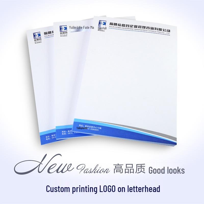 Custom Company Letterhead & Sticky Notes Design