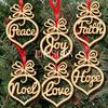 6 PCs Christmas Wooden Ornaments Ornaments Christmas Tree Ornaments  Christmas Decor